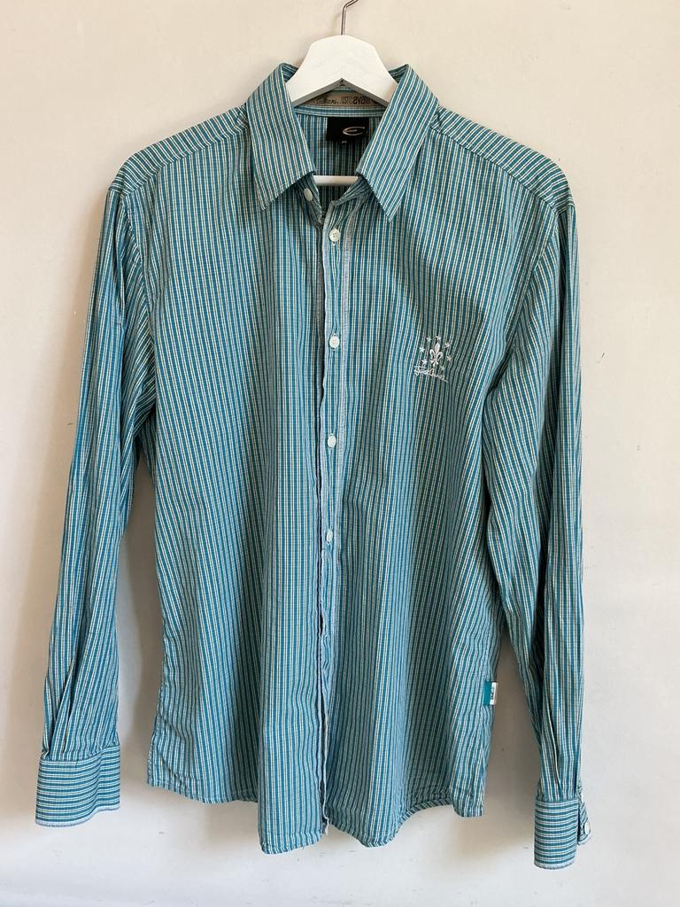 Overhemd heren Just Cavalli, maat XL, Kleding | Heren, Overhemden, Ophalen of Verzenden, Zo goed als nieuw, Blauw