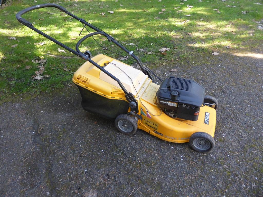 grasmaaier stiga turbo combi voor opmaak of wisselstukken, Ophalen, Cirkelmaaier, Gebruikt, Stiga