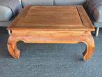 Koloniale salontafel 90x90 cm massief teakhout, Huis en Inrichting, Ophalen, Teakhout
