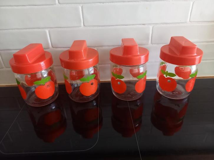 Leuke retro vintage Gulf voorraadpot appel 3 + 1 gratis, Verzamelen, Retro, Huis en Inrichting, Ophalen