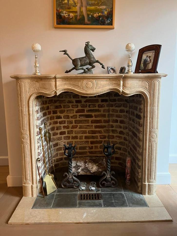 Smeedijzeren andirons – handgemaakt, zwaar en decoratief, Huis en Inrichting, Haarden, Zo goed als nieuw, Houthaard, Ophalen