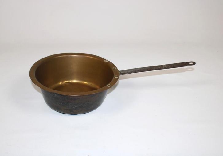 poêle en cuivre antique, sauteuse, Antiquités & Art, Antiquités | Bronze & Cuivre, Cuivre, Enlèvement ou Envoi