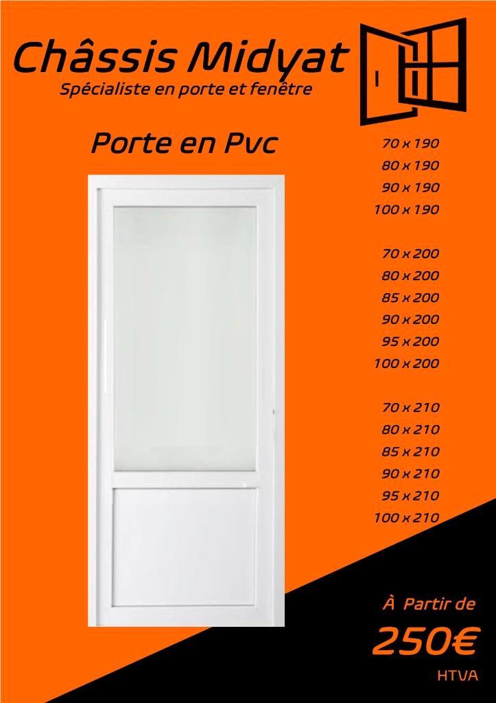 PORTE DE SERVICE EN STOCK 250€, Bricolage & Construction, Vitres, Châssis & Fenêtres, Neuf, Fenêtre de façade ou Vitre, Double vitrage