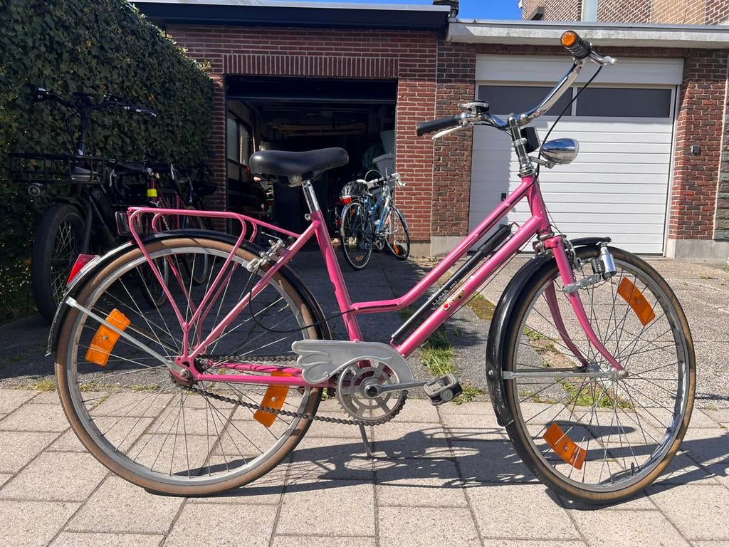 Roze stalen meisjesfiets 24 inch wielen, Ophalen, 24 inch