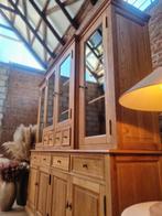 Buffet/vitrine en chêne LIVRAISON GRATUITE, Avec tablette(s), 200 cm ou plus, Comme neuf, Enlèvement