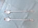 2 lange verzilverde vintage lepels, Antiek en Kunst, Ophalen