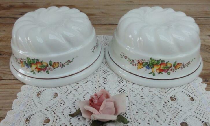 Nog 1 vintage puddingvorm met fruitmotief, Teleflora, Ophalen of Verzenden