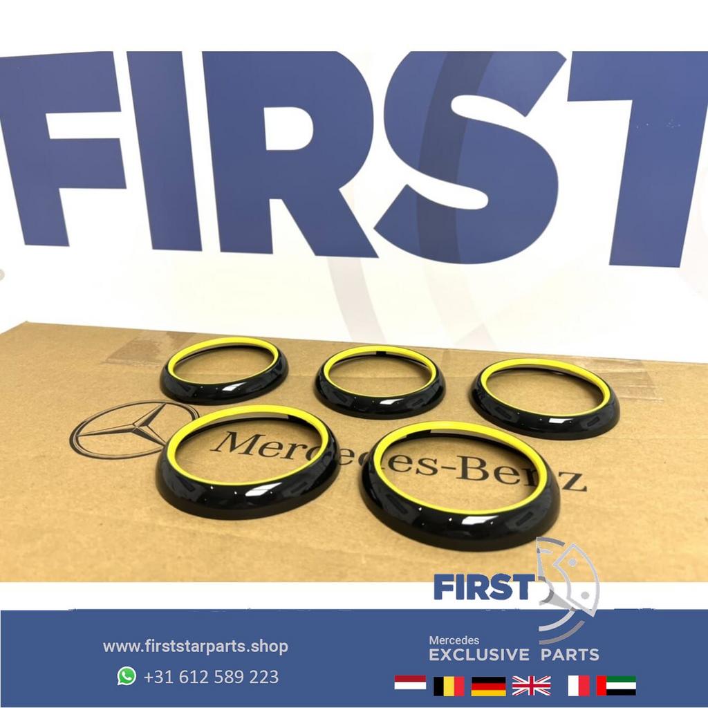 GELE AMG LUCHTROOSTER SET voor Mercedes W176 W117 W156 A45 C, Gebruikt, -, Ophalen of Verzenden, -