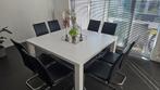 Wit tafel met 8 stoelen - Prijs overeen te komen, Huis en Inrichting, Ophalen