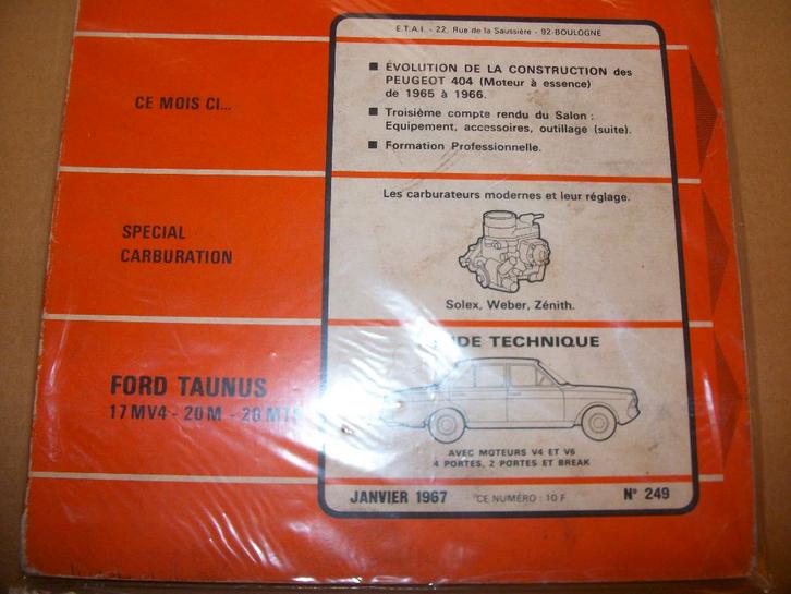 revue technique ford taunus 1965-1970, Auto diversen, Handleidingen en Instructieboekjes, Ophalen of Verzenden
