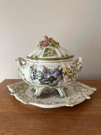 Bassano porselein met deksel en onderbord, Antiek en Kunst, Antiek | Porselein, Ophalen
