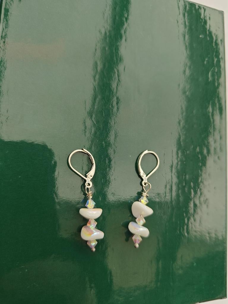 Witte oorbellen, Ophalen of Verzenden