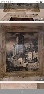 Grand Tableau de Style Gravure / Fusain, Enlèvement