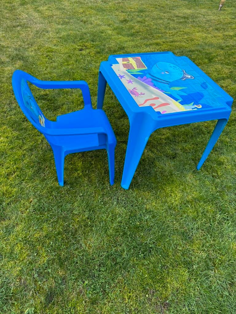 Kindertafeltje met stoeltje, Enlèvement, Comme neuf