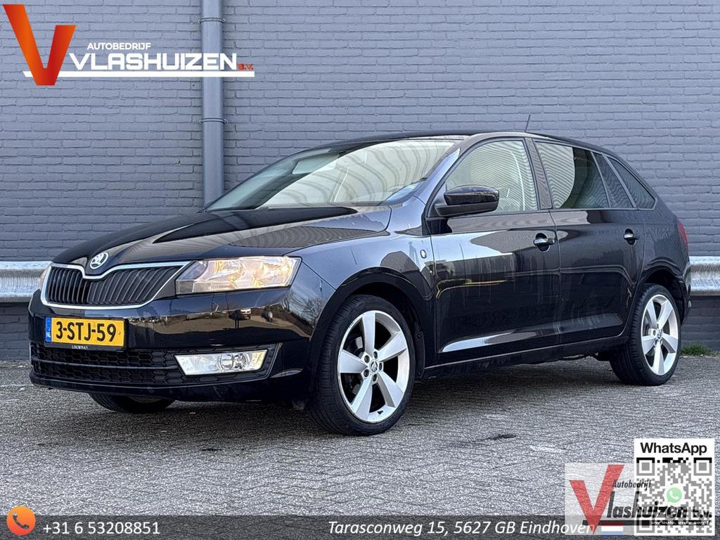 Skoda Rapid Spaceback 1.2 TSI Greentech Elegance Businesslin, Auto's, Beige, Navigatiesysteem, Zwart, Bedrijf