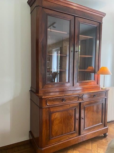 Mooie hoge mahonie houten kast, Ophalen, Gebruikt