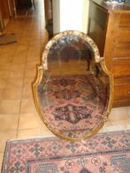 Geslepen, Art Deco spiegel met houten kader., Ophalen