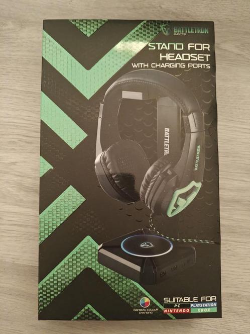 Battletron Gaming - Stand for Headset with Charging Ports, Audio, Tv en Foto, Overige Audio, Tv en Foto, Nieuw, Ophalen
