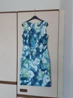 Blauwe en groene jurk met bloemendesign, Maat 38/40 (M), Ophalen of Verzenden, Cassis, Zo goed als nieuw