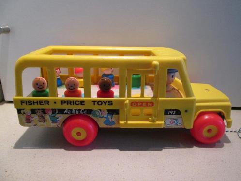 Vintage Fisher-Price Grote schoolbus met 7 losse poppetjes e, Enfants & Bébés, Jouets | Fisher-Price, Utilisé, Sonore, Enlèvement ou Envoi