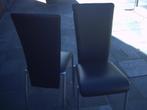 2 keuken stoelen, Huis en Inrichting, Stoelen, Ophalen, Twee, Zwart, Leer