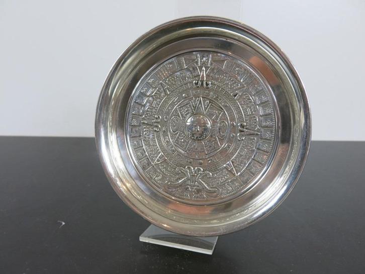 925 sterling zilveren Azteek kalender 88gram, Antiek en Kunst, Antiek | Zilver en Goud, Zilver, Ophalen of Verzenden