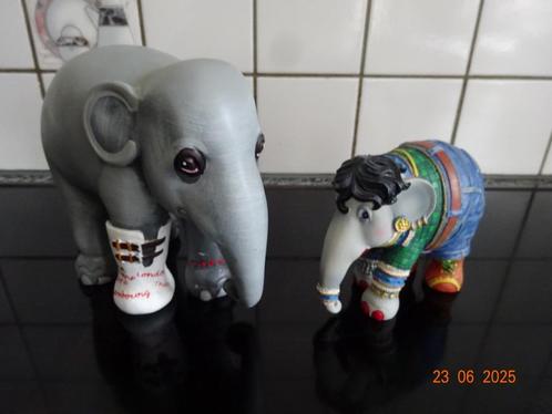 2 leuke olifantjes, zwaar in gewicht, Verzamelen, Beelden en Beeldjes, Ophalen of Verzenden