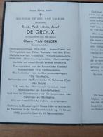 rené de groux kunstschilder overl 1953, Ophalen of Verzenden, Bidprentje