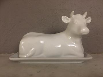 Beurrier de vache rétro en porcelaine, Enlèvement ou Envoi, Maison et Meubles
