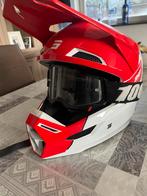 Shot cross/supermoto helm met 100% dual sport bril, Motoren, Overige merken, Heren, Offroadhelm, Tweedehands