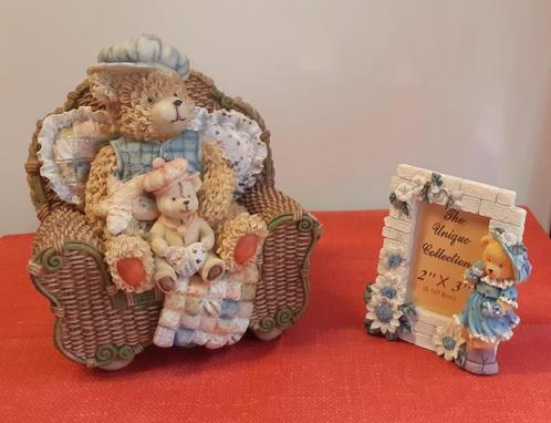 Spaarpot beer + fotokader beer (kinderkamer decoratie), Verzamelen, Beren en Cherished Teddies, Zo goed als nieuw, Beeldje, Ophalen