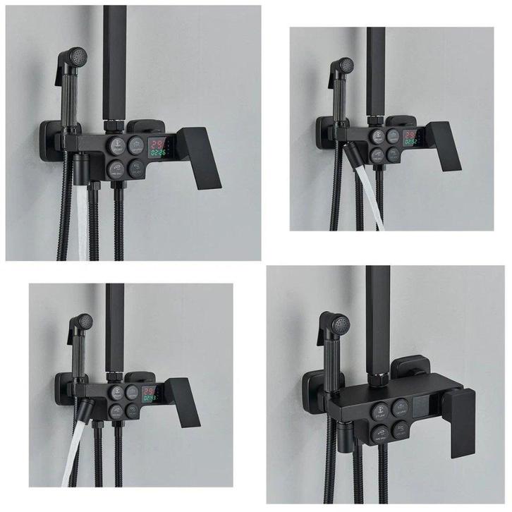 Ensemble de douche moderne noir mat – Thermostatique, Elektronische apparatuur, Overige elektronische apparatuur, Nieuw, Ophalen