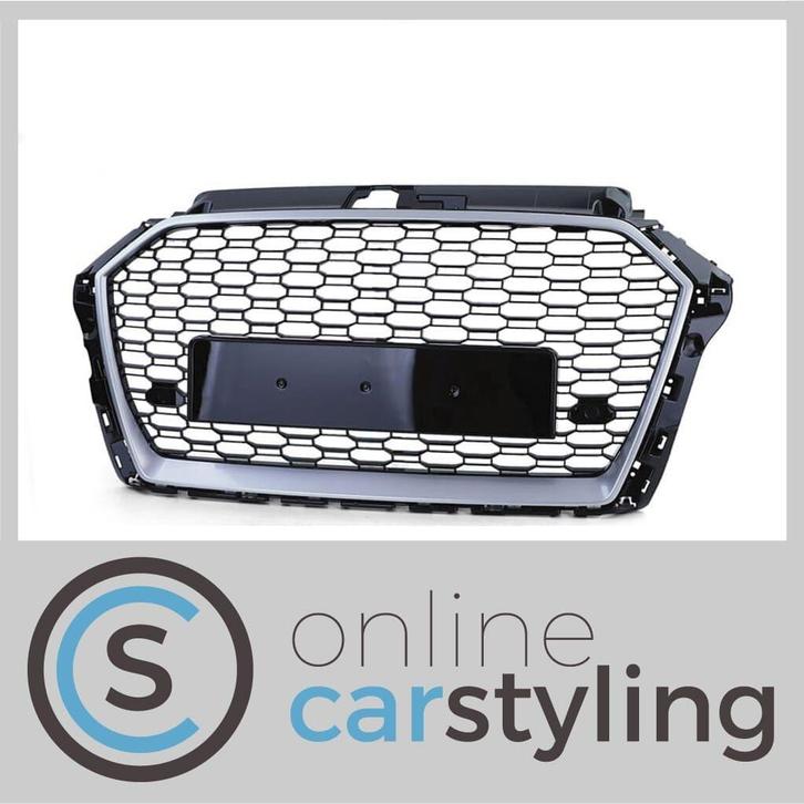 Embleemloze Grill Audi A3 8V RS Look Zilver, Auto-onderdelen, Overige Auto-onderdelen, Audi, Nieuw, Ophalen of Verzenden