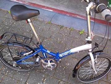 Mooie fiets blauw 6 versnellingen Shimano vouw naar voor op  beschikbaar voor biedingen