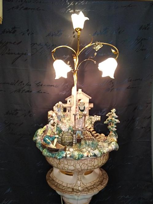 ZELDZAAM! Vloerverlichting met waterornament LORENZON MOVE., Antiek en Kunst, Antiek | Verlichting, Ophalen