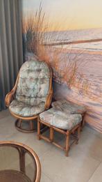 rotan lounge set / rotan stoelen / fauteuils / salon, Gebruikt, Riet of Rotan, Vintage Rotan, Ophalen
