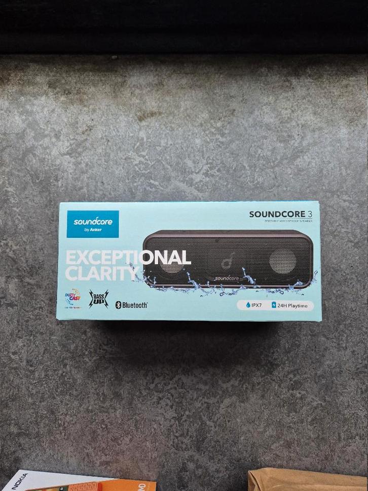 NIEUWE Soundcore 3 Bluetooth Speaker, Audio, Tv en Foto, Luidsprekerboxen, Nieuw, Overige typen, Minder dan 60 watt, Overige merken