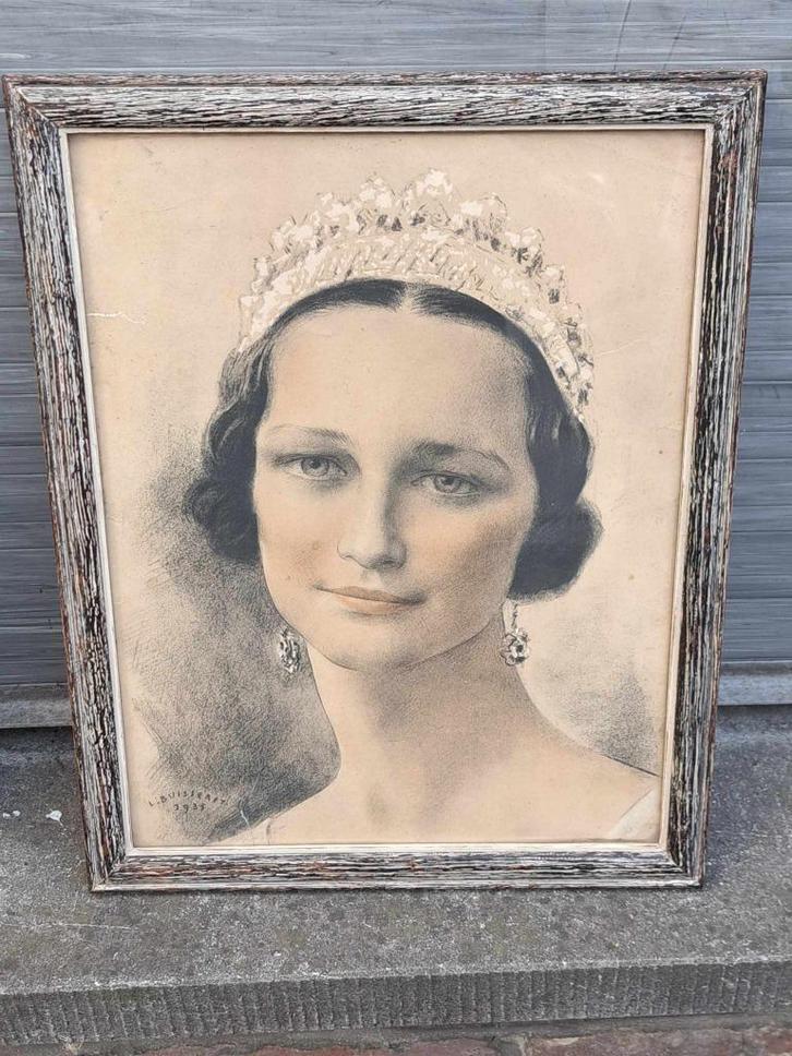 dessin enfant signe louis buisseret, Antiek en Kunst, Kunst | Tekeningen en Fotografie, Ophalen of Verzenden