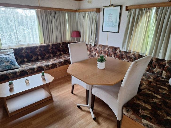 Sta-caravan aan zee met staanplaats, Caravans en Kamperen, Stacaravans, tot en met 5, Ophalen of Verzenden