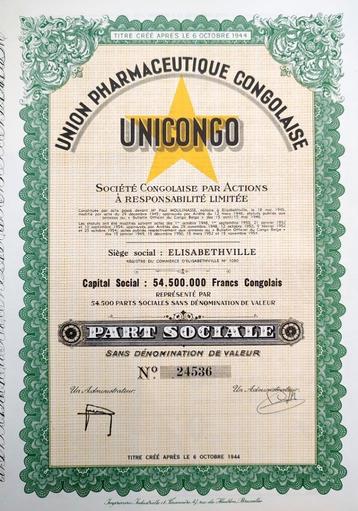 Union pharmaceutique Congolaise 1954