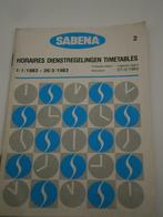 1983   horaires SABENA, Collections, Envoi, Autres types