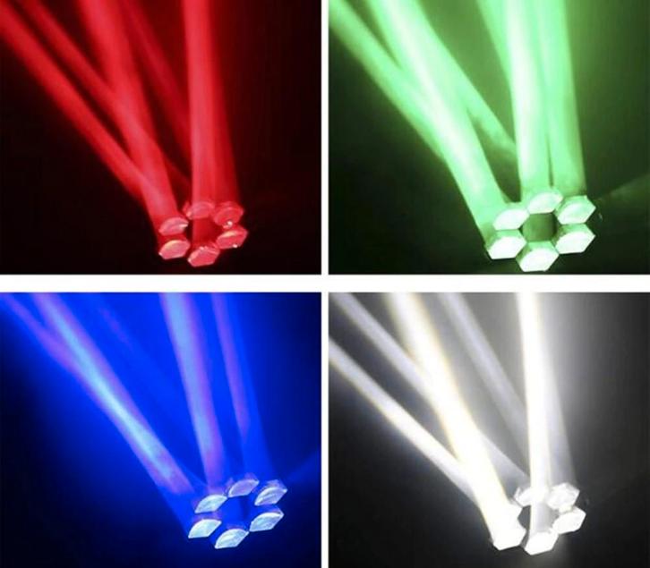 Nieuwe First Class 6 x 25W RGBW 6 Eye Led Moving Head, Muziek en Instrumenten, Licht en Laser, Nieuw, Licht, Geluidgestuurd, Kleur