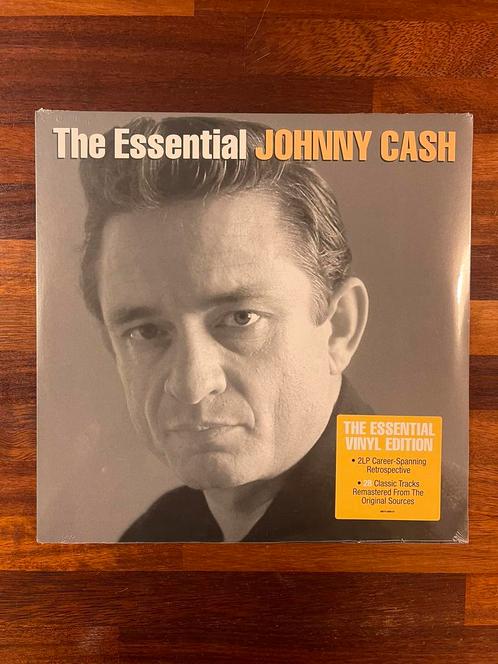 Johnny Cash The Essential 33 rpm vinyl lp record sealed, Cd's en Dvd's, Vinyl | Country en Western, Nieuw in verpakking, Ophalen of Verzenden