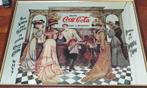 grote coca cola spiegel in houten kader, Ophalen, Gebruikt, Reclamebord