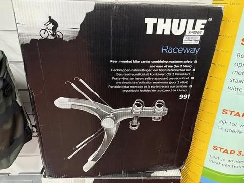 Thule RaceWay 991 2 fiets of 1 elektrische fiets ongebruikt, Auto diversen, Fietsendragers, Nieuw, Achterklepdrager, 2 fietsen