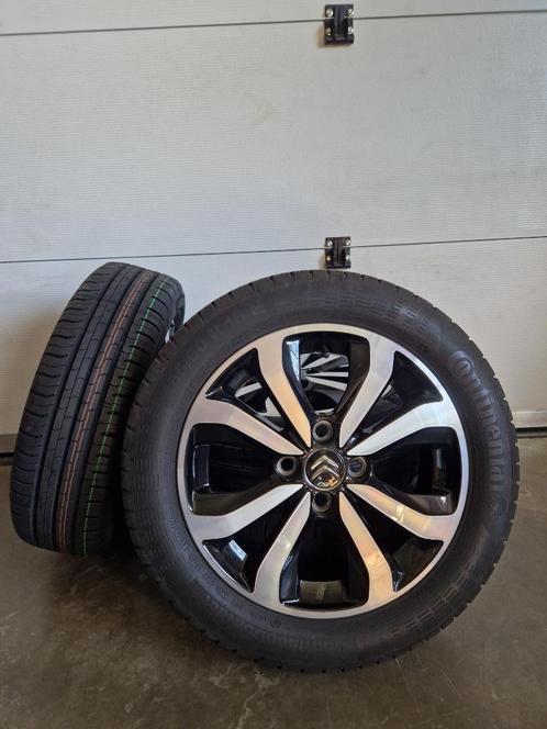 Citroen C1 Lichtmetalen velgen met continental banden, Auto-onderdelen, Banden en Velgen, Banden en Velgen, Zomerbanden, 15 inch
