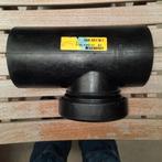 Geberit  PE fitting toezichtstuk 90 met rond deksel 125, Ophalen, Afvoer