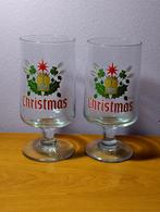 2 vintage bierglazen uit de jaren 60 en 70 - Kerst, Antiek en Kunst, Ophalen