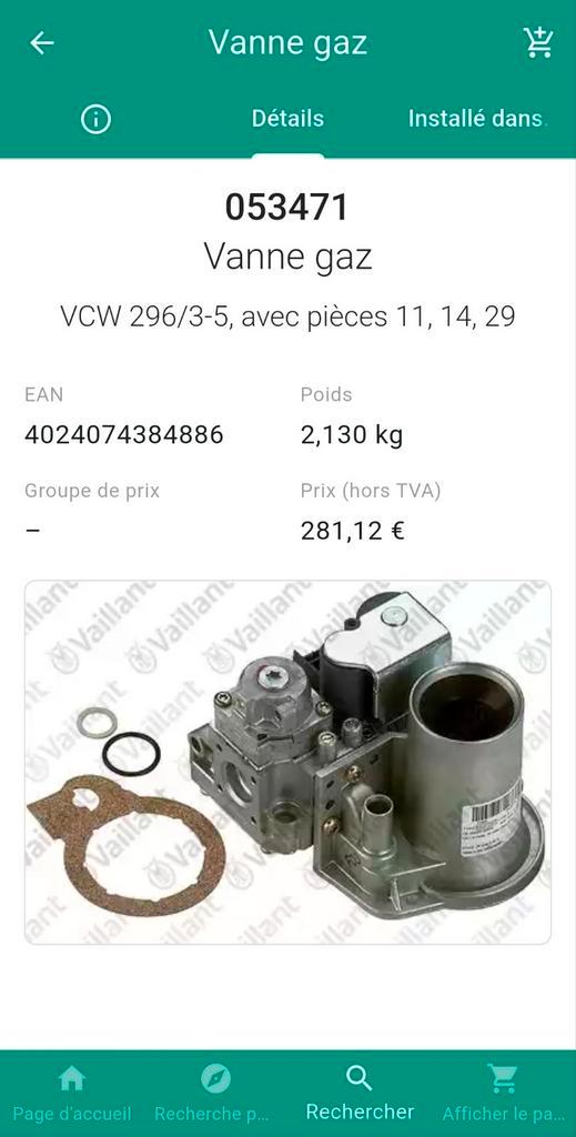 Mécanisme Gaz Vaillant, Bloc gaz Vaillant 100% Neuf, Collections, Collections Autre, Neuf, Enlèvement ou Envoi