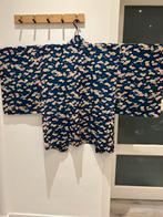 Haori vintage japanse jas — marineblauw met bloemenpatronen, Autre, Ophalen of Verzenden, Zo goed als nieuw